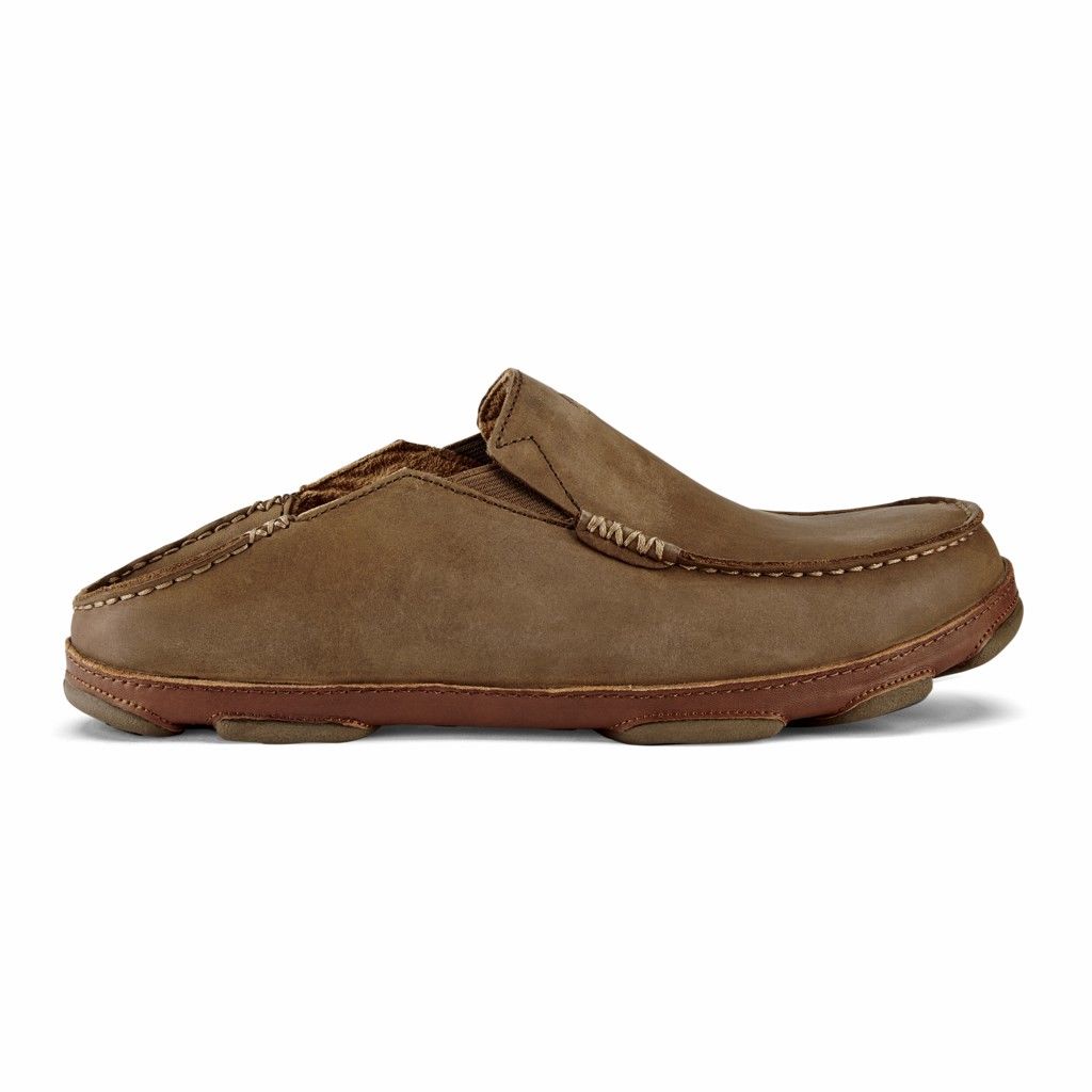 Olukai Men's Moloa Slip On Shoe - Ray / Toffee US605-913